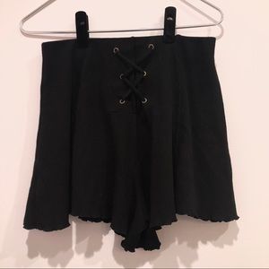 Free People High Waisted Waffle Shorts